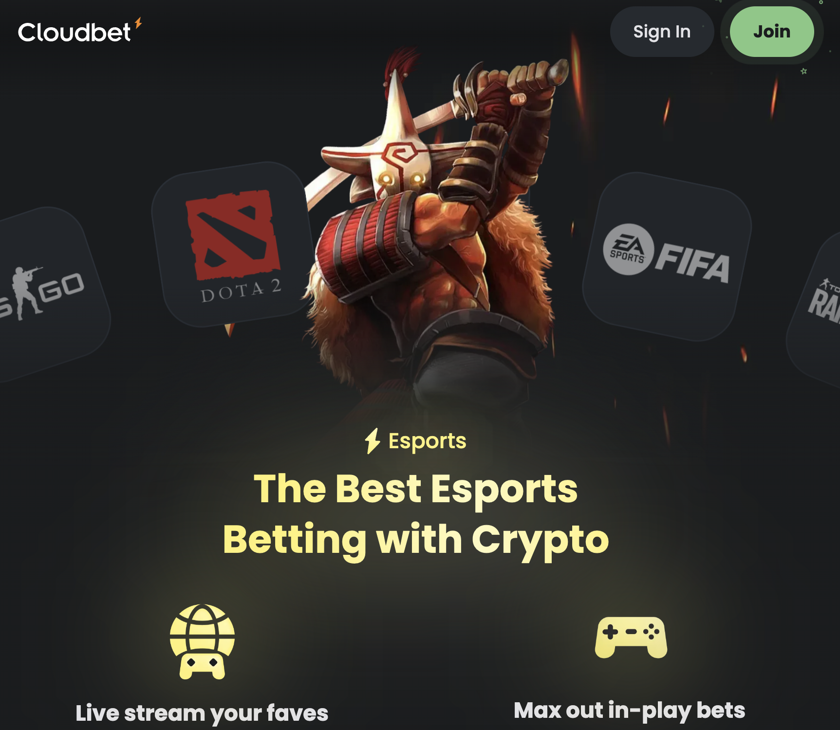Cloudbet - Esports Betting Platform Supporting 10 Leagues