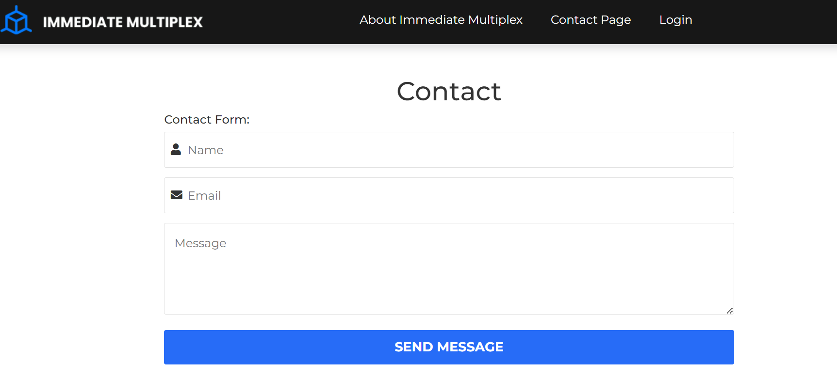 Immediate Multiplex Contact Page
