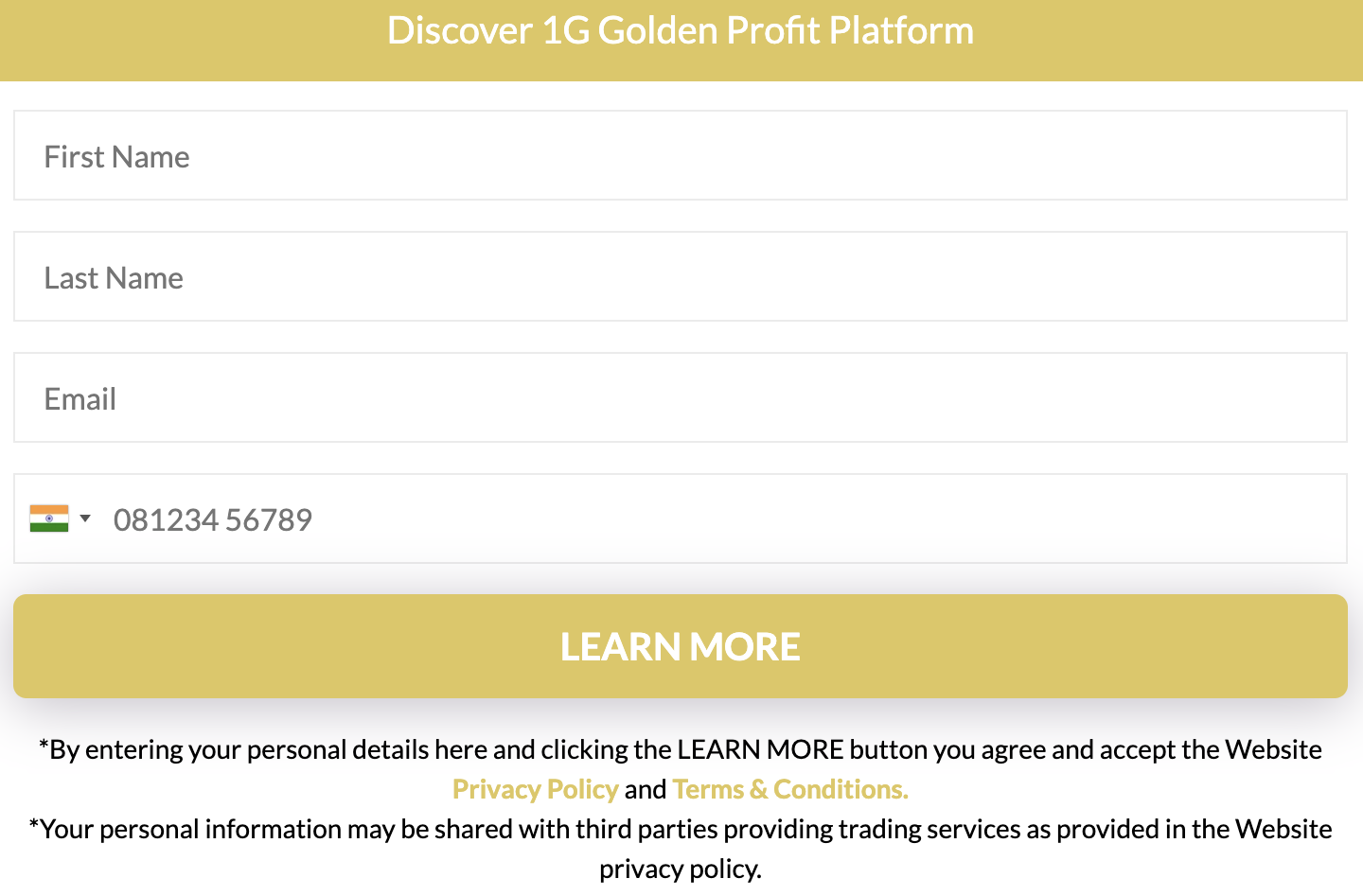 Visit the 1G Golden Profit Website