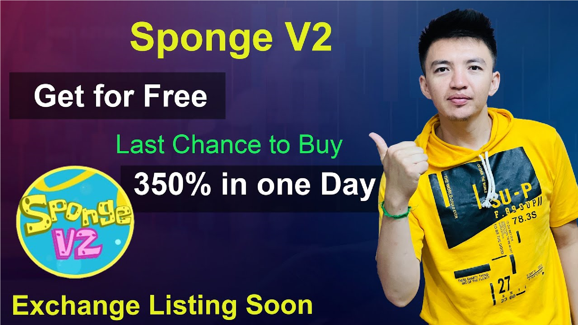 Crypto YouTuber Crypto Boy Provides Update on Sponge V2 Ahead of Its Upcoming Listing