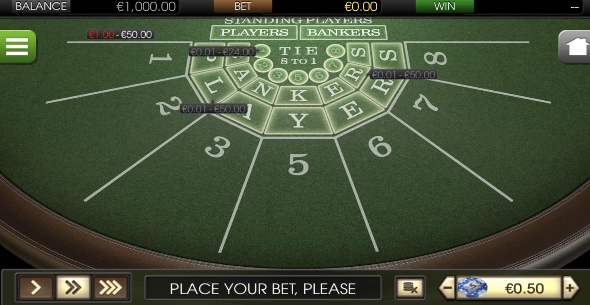 Baccarat at Betspins