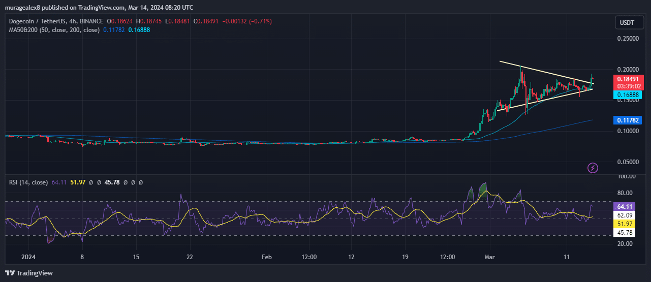 Dogecoin Price Chart Analysis Source: Tradingview.com