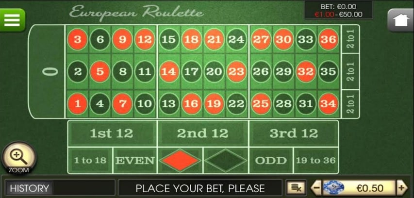 European Roulette at Betspins