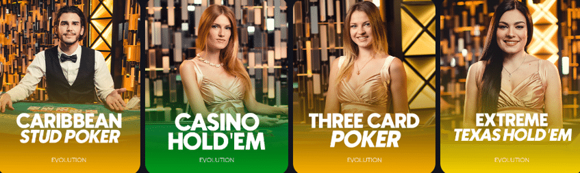 Instant Casino poker games