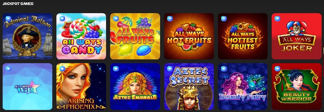 Jackpot Games at Betspins