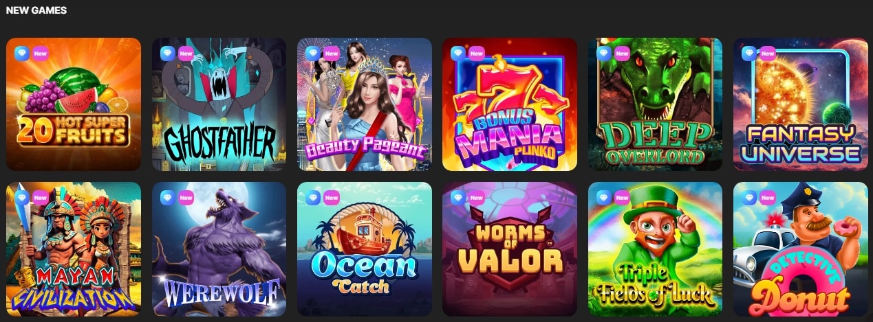 New Games at Betspins