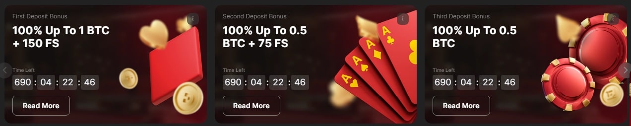 Welcome bonuses at Betspins