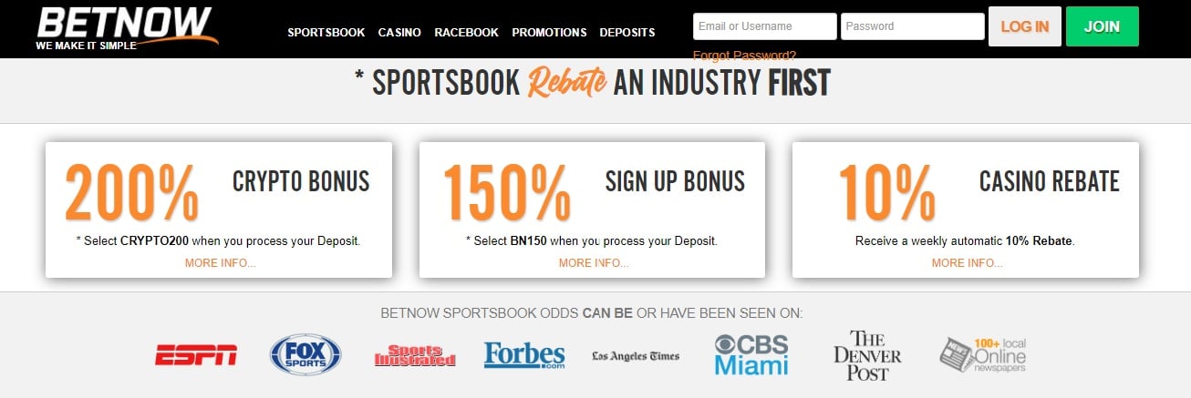 BetNow sportsbook rebate