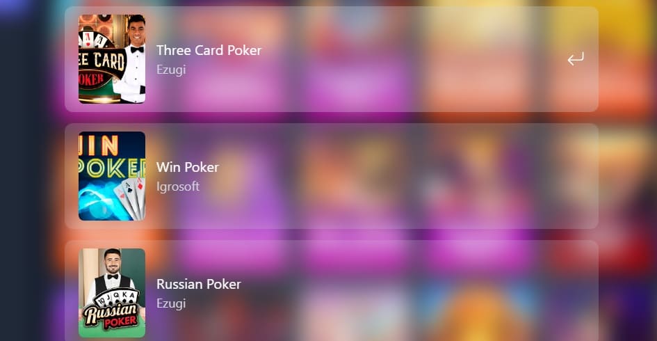 Poker Games on Crypto-Games