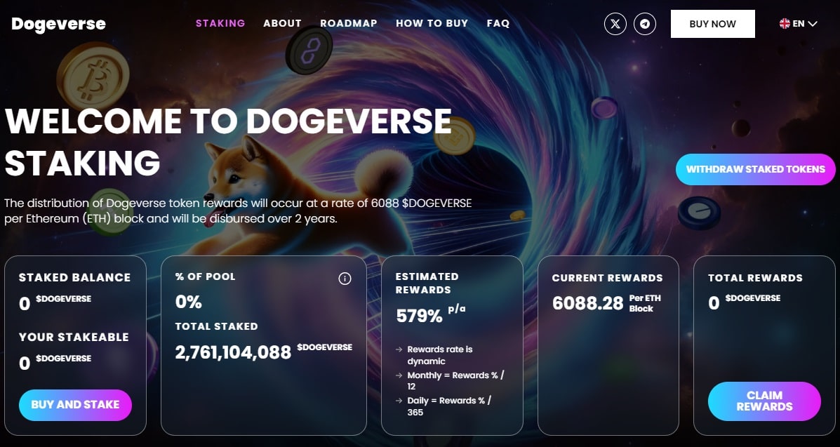 Staking on Dogeverse