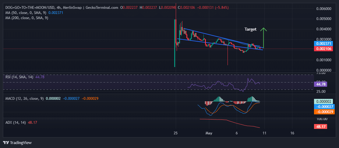 DOG•GO•TO•THE•MOON Price Chart Analysis Source: Geckoterminal.com