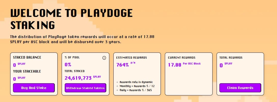 PlayDoge Staking