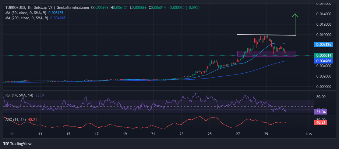 TURBO Price Chart Analysis Source: GeckoTerminal.com