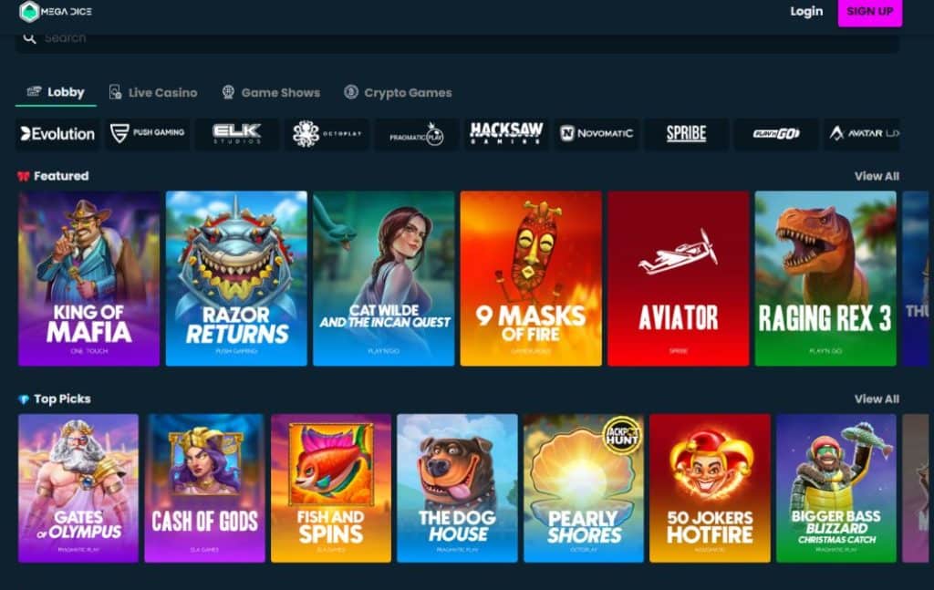 mega-dice-lottery-site-homepage