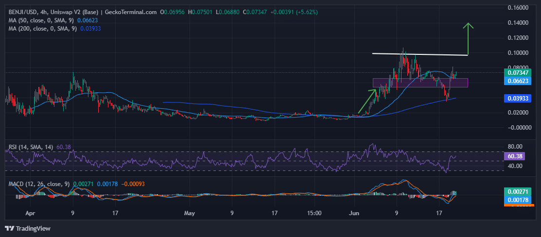 Basenji Price Chart Analysis Source: GeckoTerminal.com