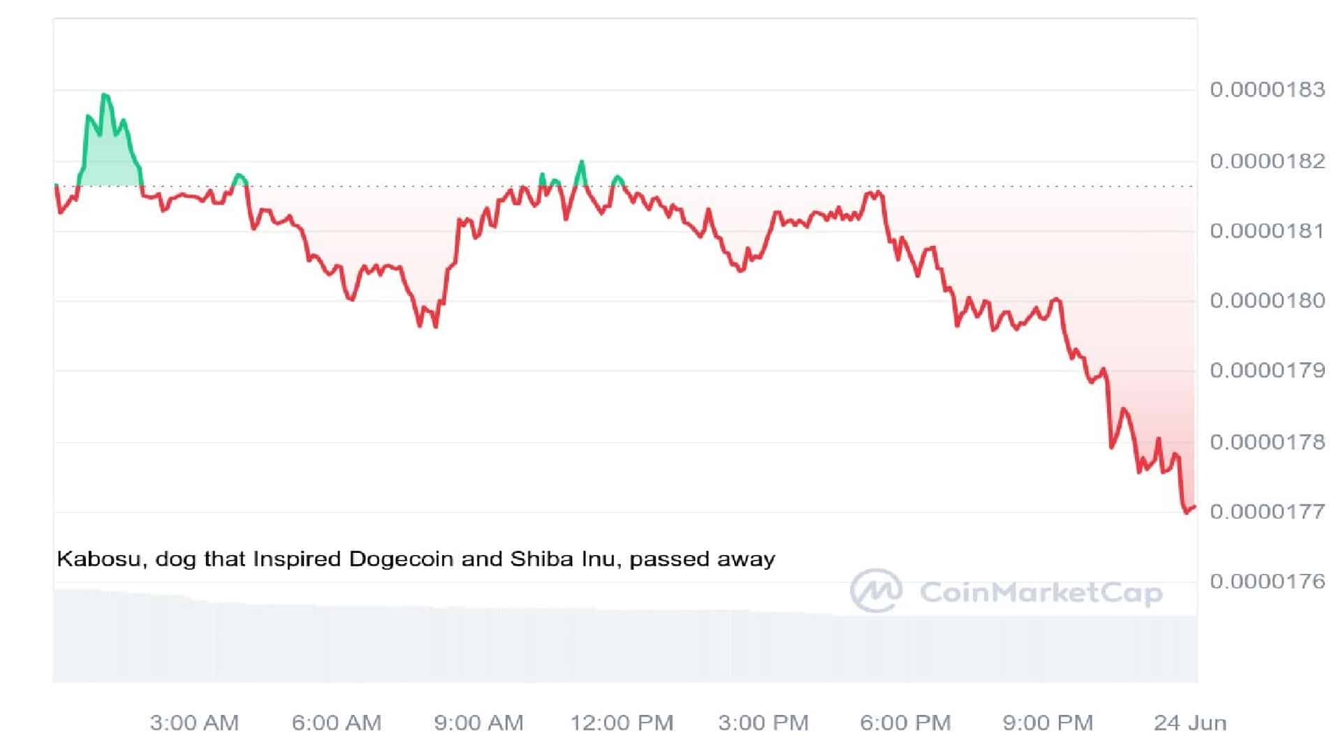 Shiba Inu 1 Day Price Graph