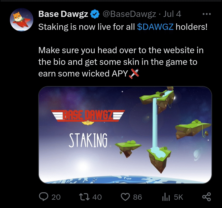 Base Dawgz tweet