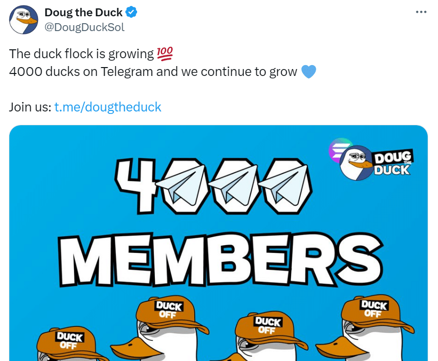 Doug the Duck Tweet