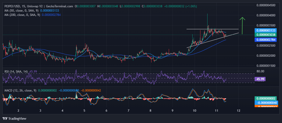 PeiPei Price Chart Analysis Source: GeckoTerminal.com