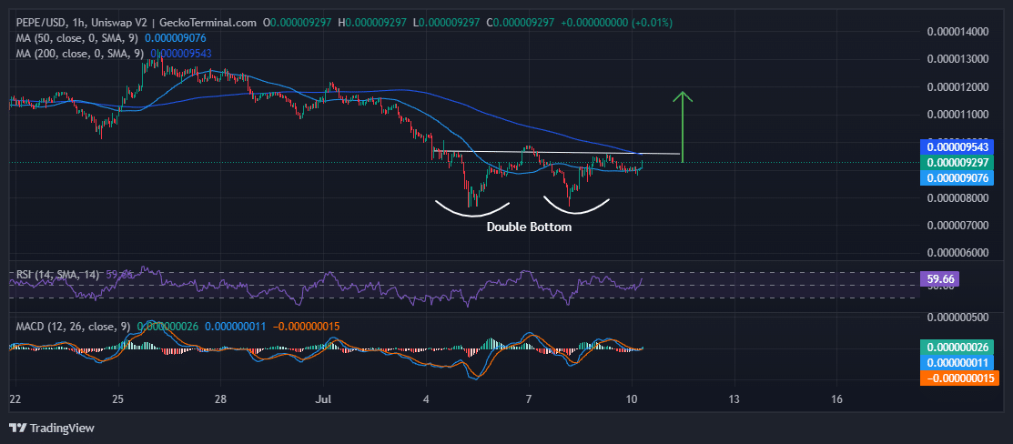 Pepe Price Chart Analysis Source: GeckoTerminal.com