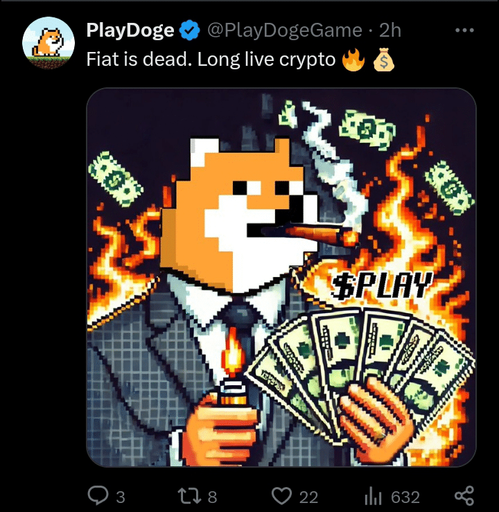 PlayDoge tweet