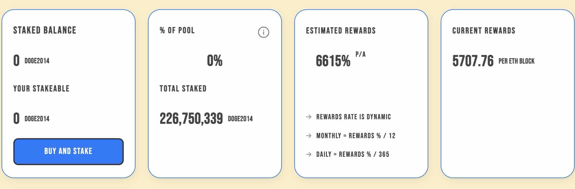 Staking perks of Doge2014.