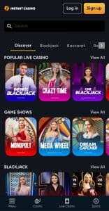 Instant Casino - Best Crypto Live Casino