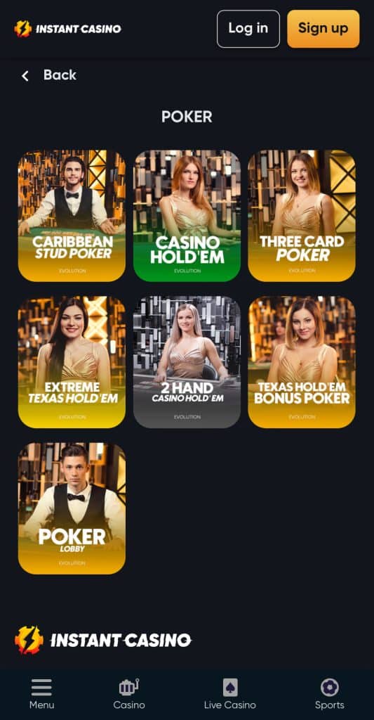 Instant Casino - Popular Bitcoin Poker Platform