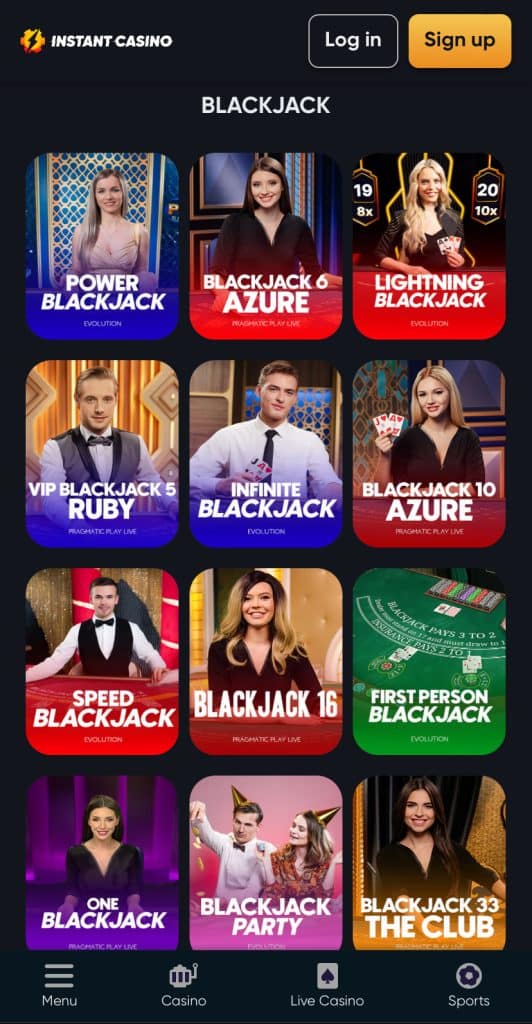 Instant Casino - Top Bitcoin Blackjack Casino