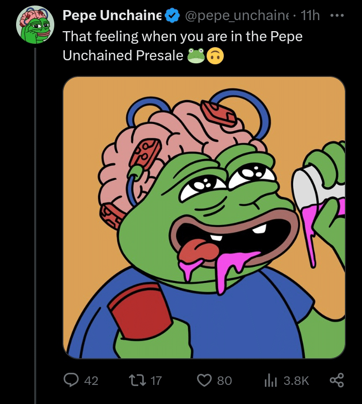 Pepe Unchained tweet