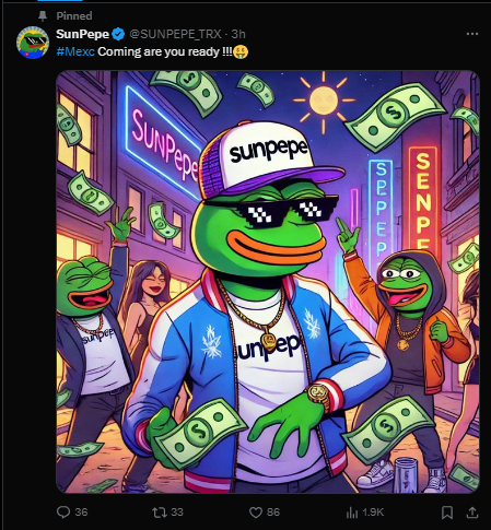 Sunpepe tweet