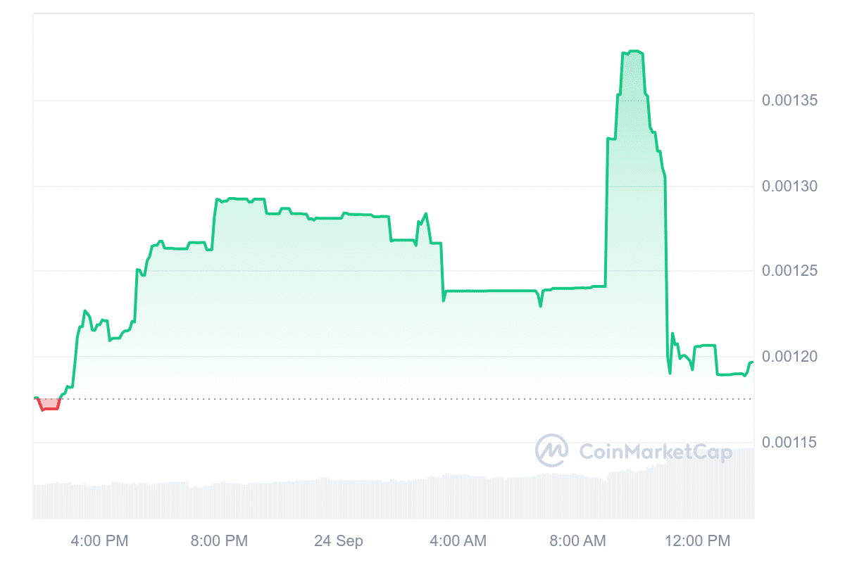 Cheems price chart