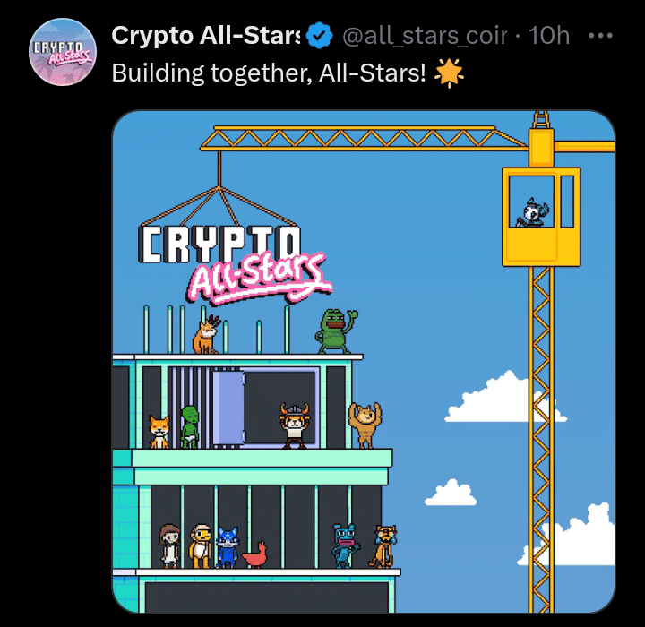 Crypto All-Stars tweet