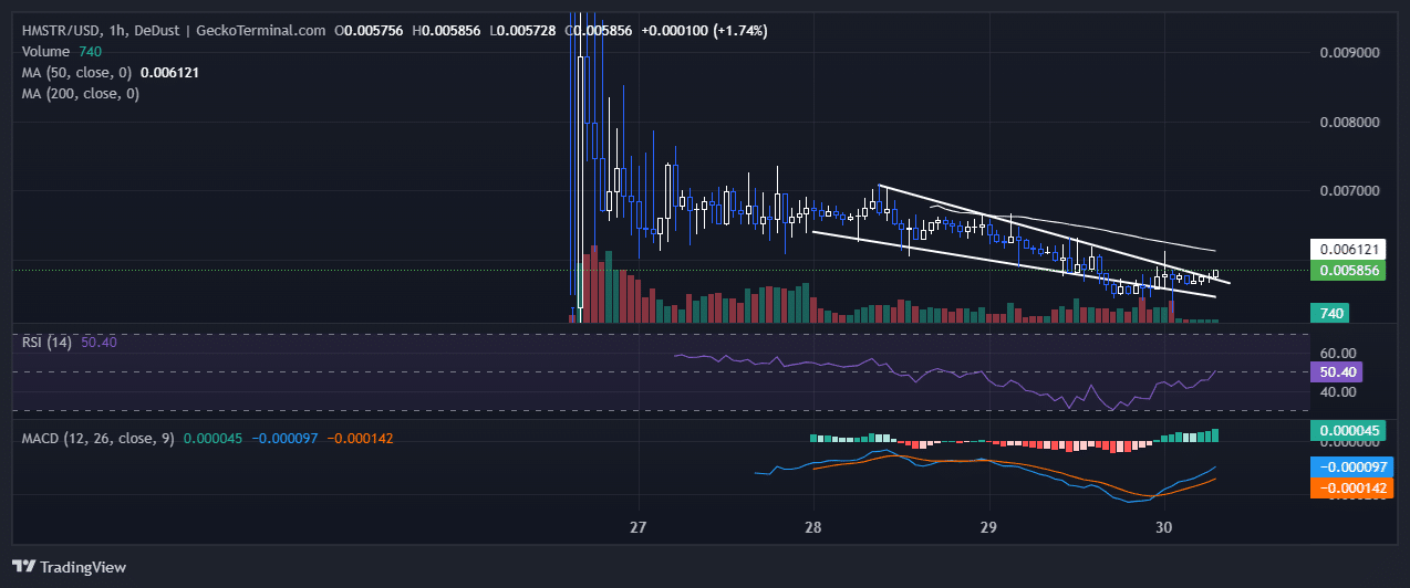 Hamster Kombat Price Chart Analysis Source: GeckoTerminal.com