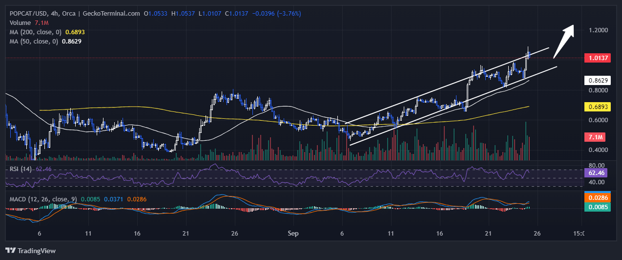 Popcat Price Chart Analysis Source: GeckoTerminal.com