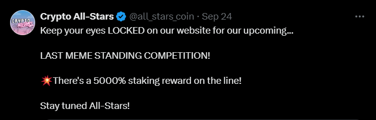 STARS Tweet