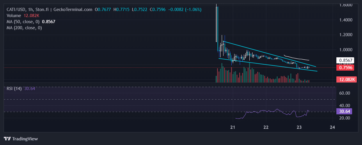 Catizen Price Chart Analysis Source: GeckoTerminal.com