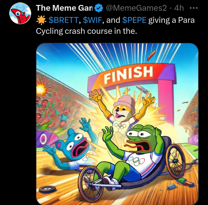 The Meme Games tweet