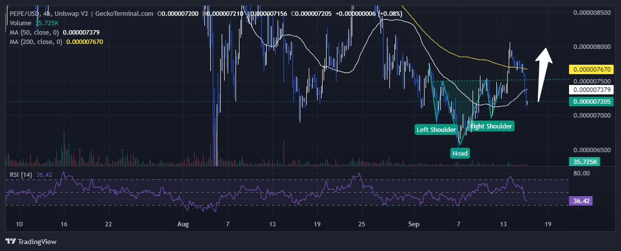 Pepe Price Chart Analysis Source: GeckoTerminal.com