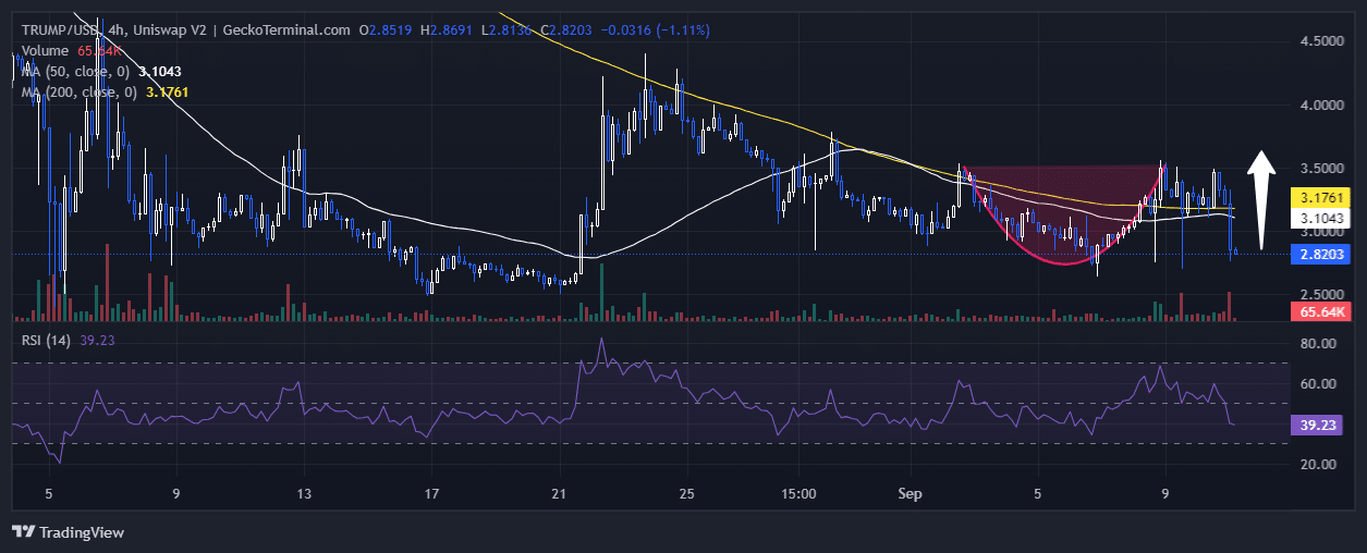 MAGA Price Chart Analysis Source: GeckoTerminal.com