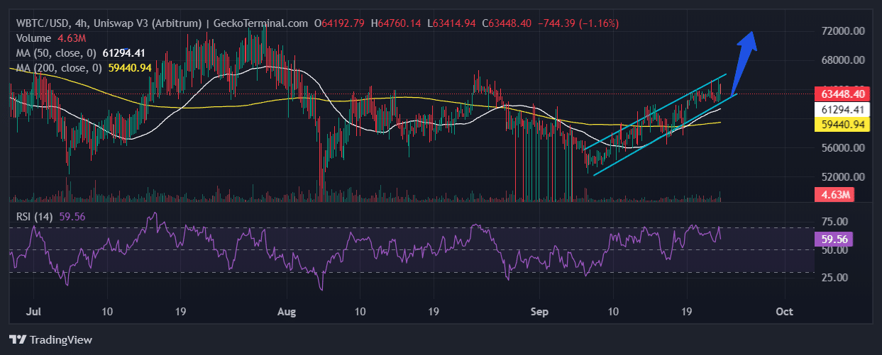 Bitcoin Price Chart Analysis Source: GeckoTerminal.com