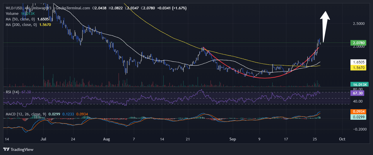 Worldcoin Price Chart Analysis Source: GeckoTerminal.com