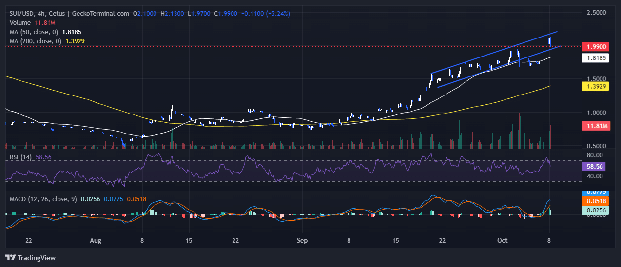 Sui Price Chart Analysis Source: GeckoTerminal.com