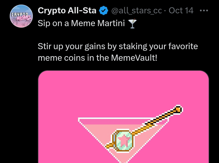 Crypto All-Stars tweet