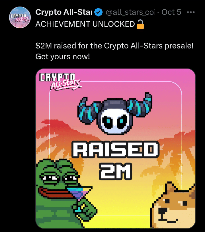 Crypto All-Stars tweet