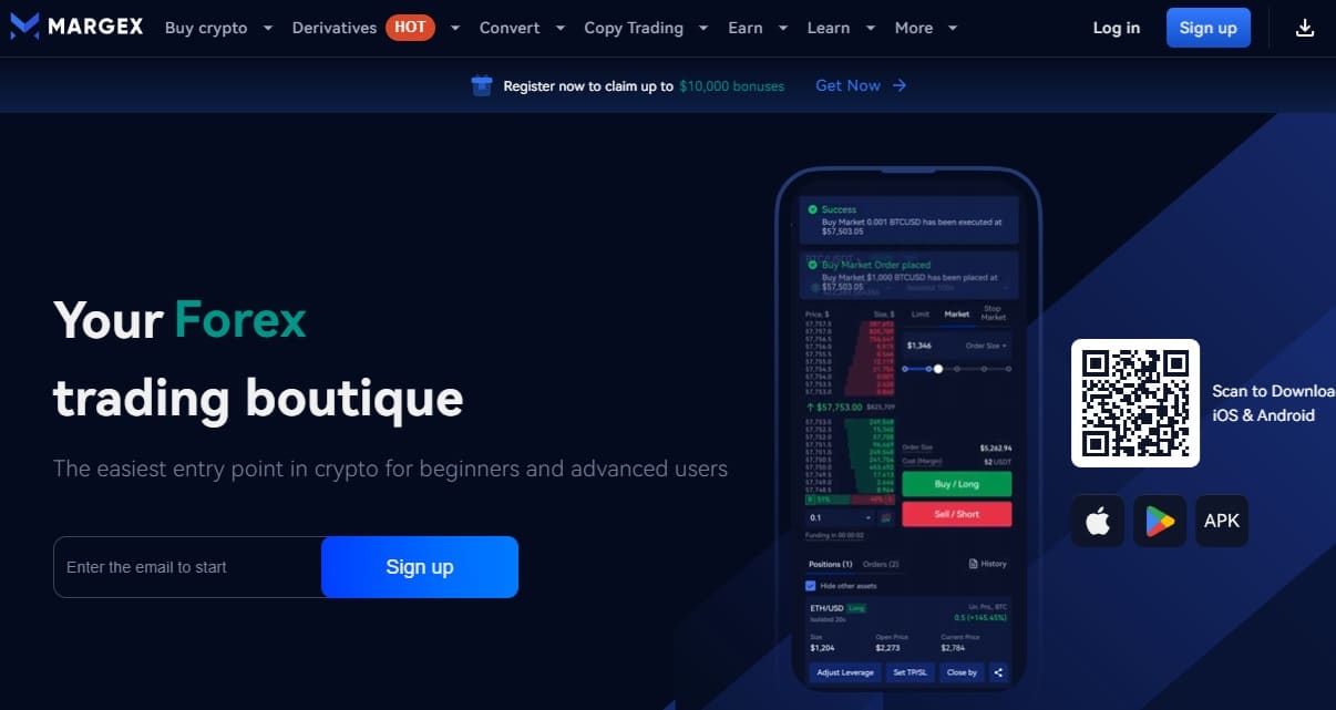 Margex Coinbase alternative