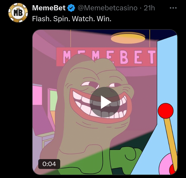 Memebet token tweet