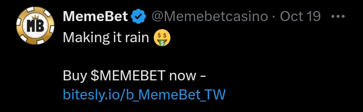 Memebet tweet