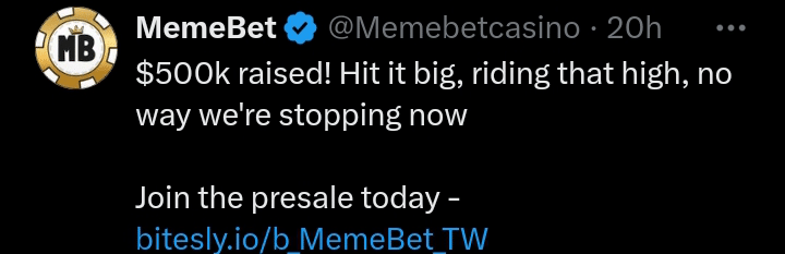 Memebet tweet