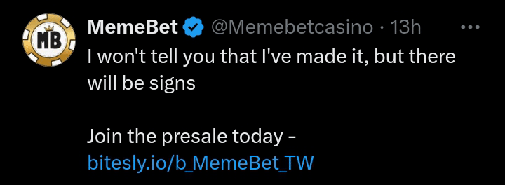 Memebet tweet